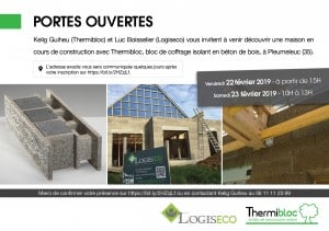 Thermibloc et Logiseco vous invitent à la porte ouverte d'une maison en cours de construction à Pleumeleuc